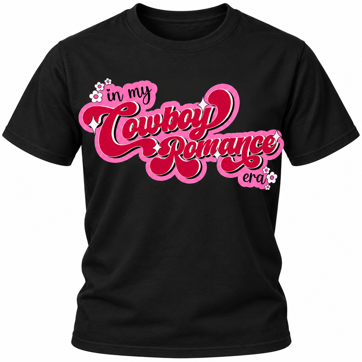 Cowboy Romance | Book Lover Graphic T-Shirt | Funny Book Buying Tee