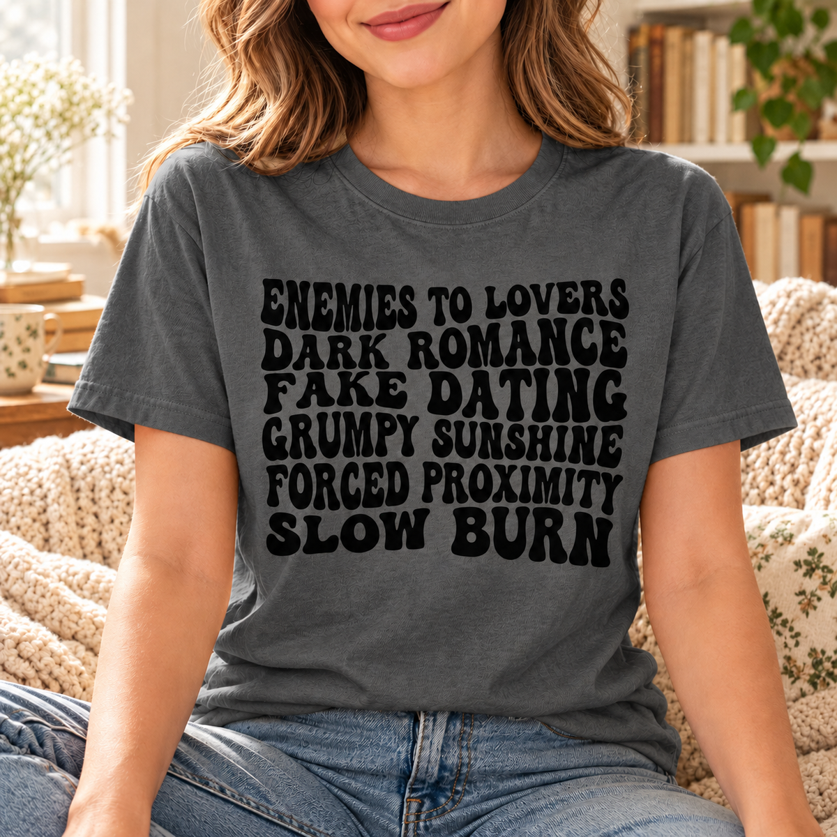 Tropes | Book Lover Graphic T-Shirt | Funny Book Buying Tee