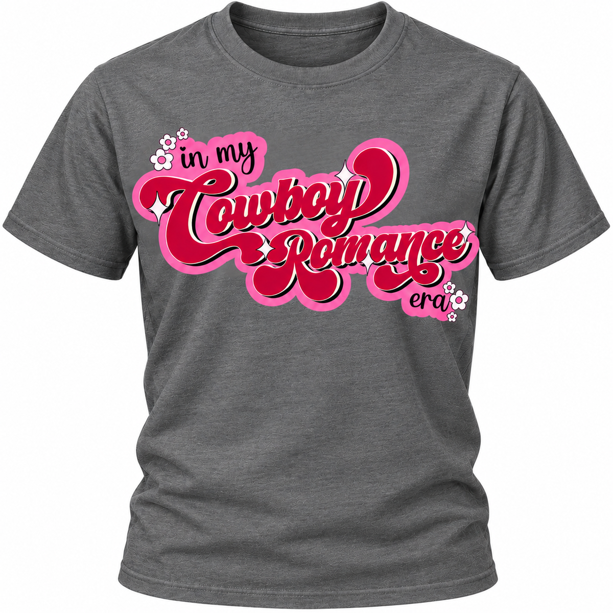 Cowboy Romance | Book Lover Graphic T-Shirt | Funny Book Buying Tee