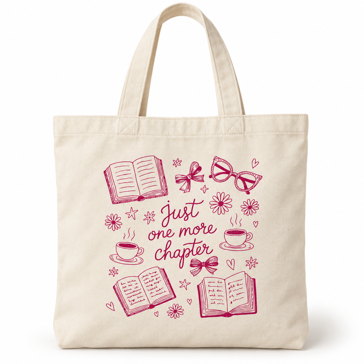 Bookish Canvas Tote Bag – Romance Reader Book Bag, Multiple Designs