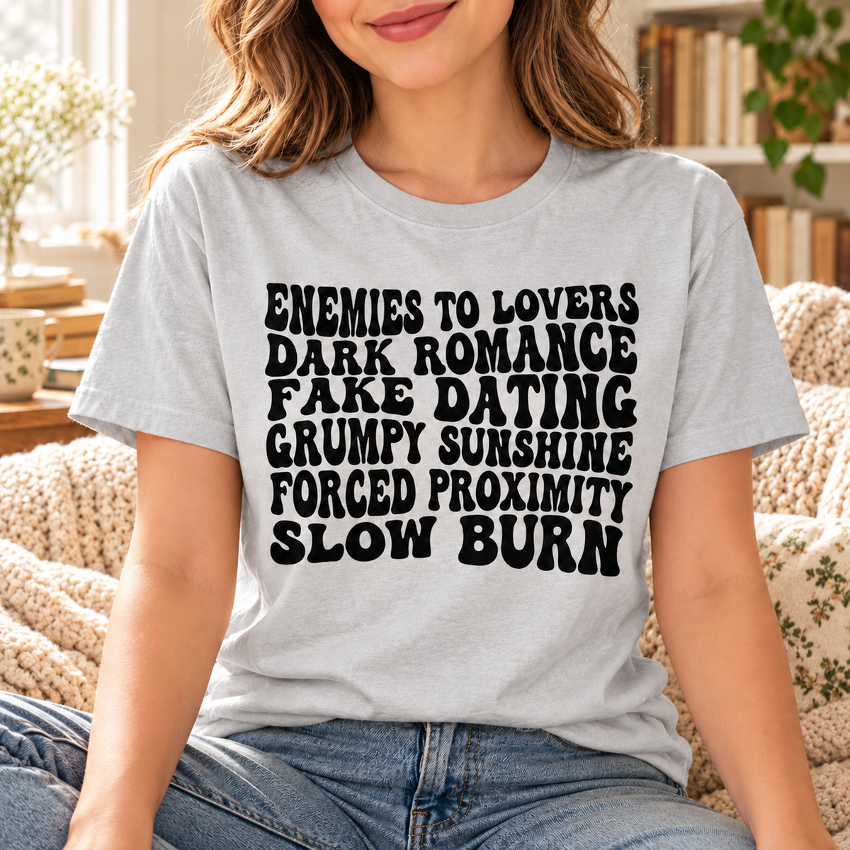 Tropes | Book Lover Graphic T-Shirt | Funny Book Buying Tee