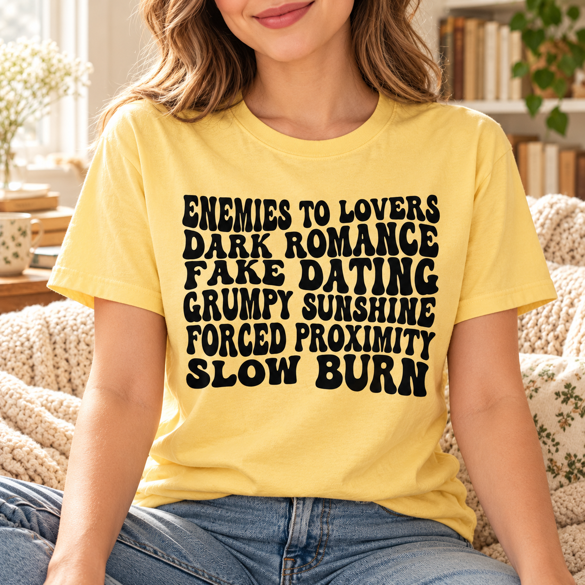 Tropes | Book Lover Graphic T-Shirt | Funny Book Buying Tee