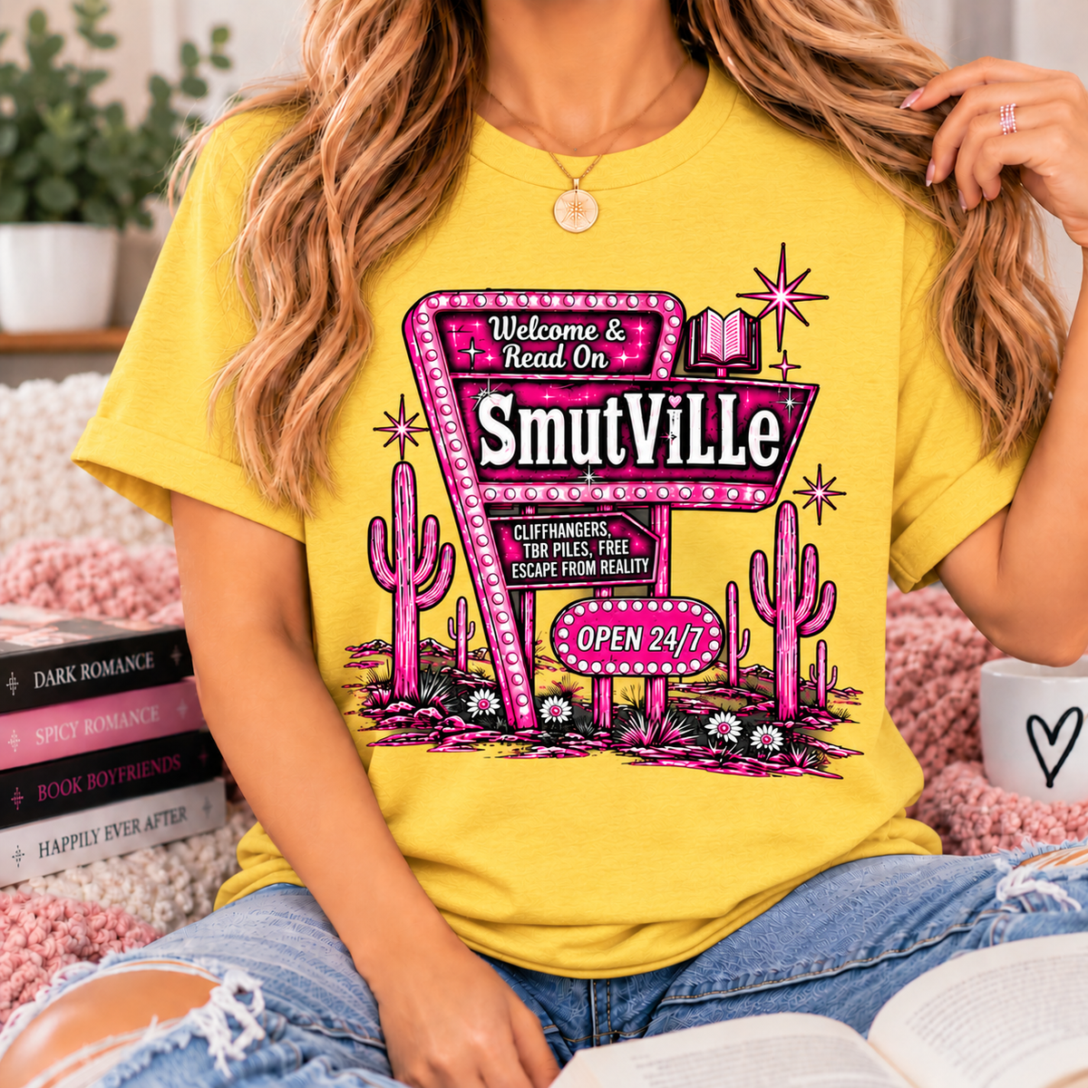 Smutville | Book Lover Graphic T-Shirt | Funny Book Buying Tee