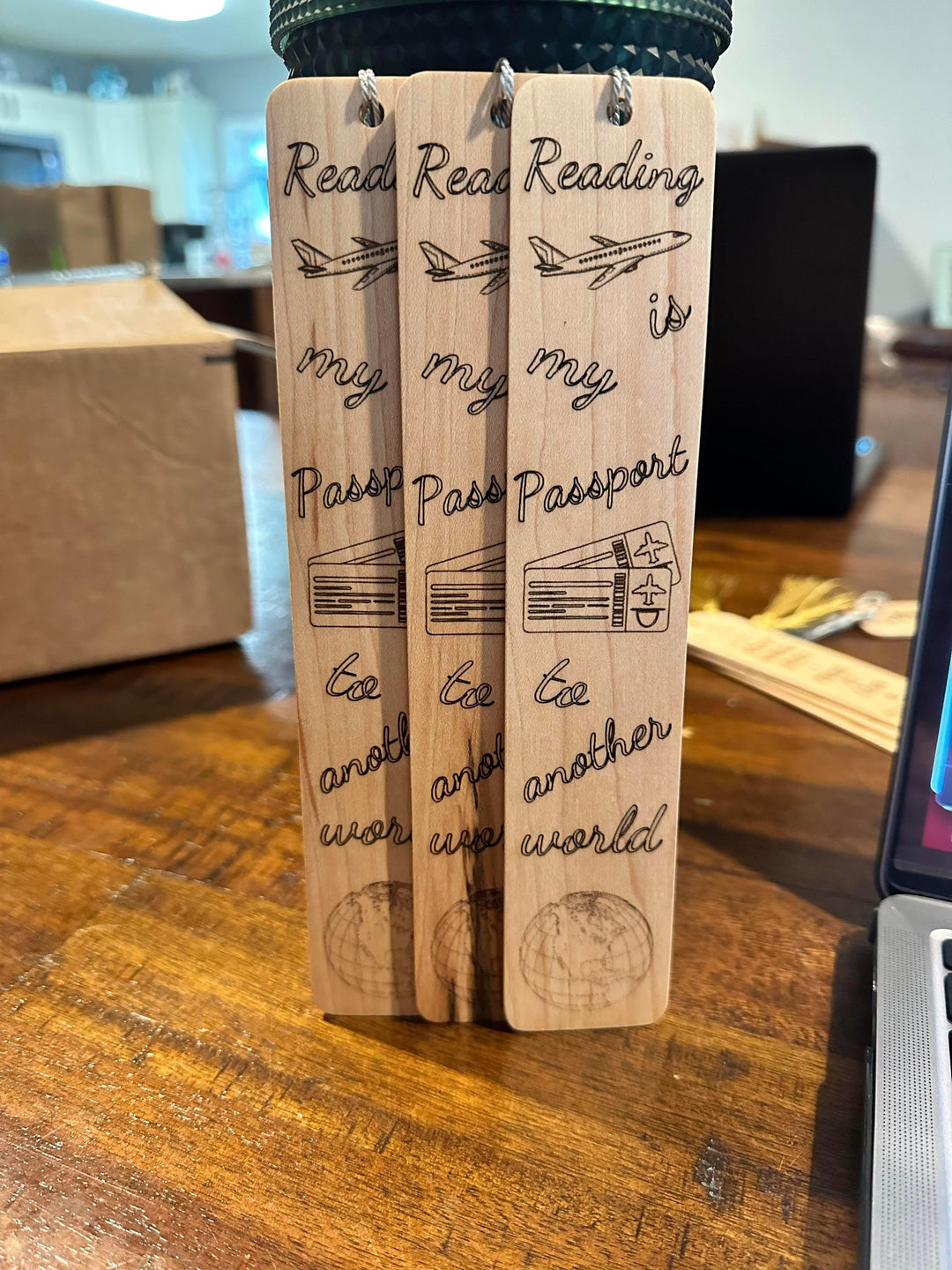 Reading is My Passport Wooden Bookmark - Beck Romance Books