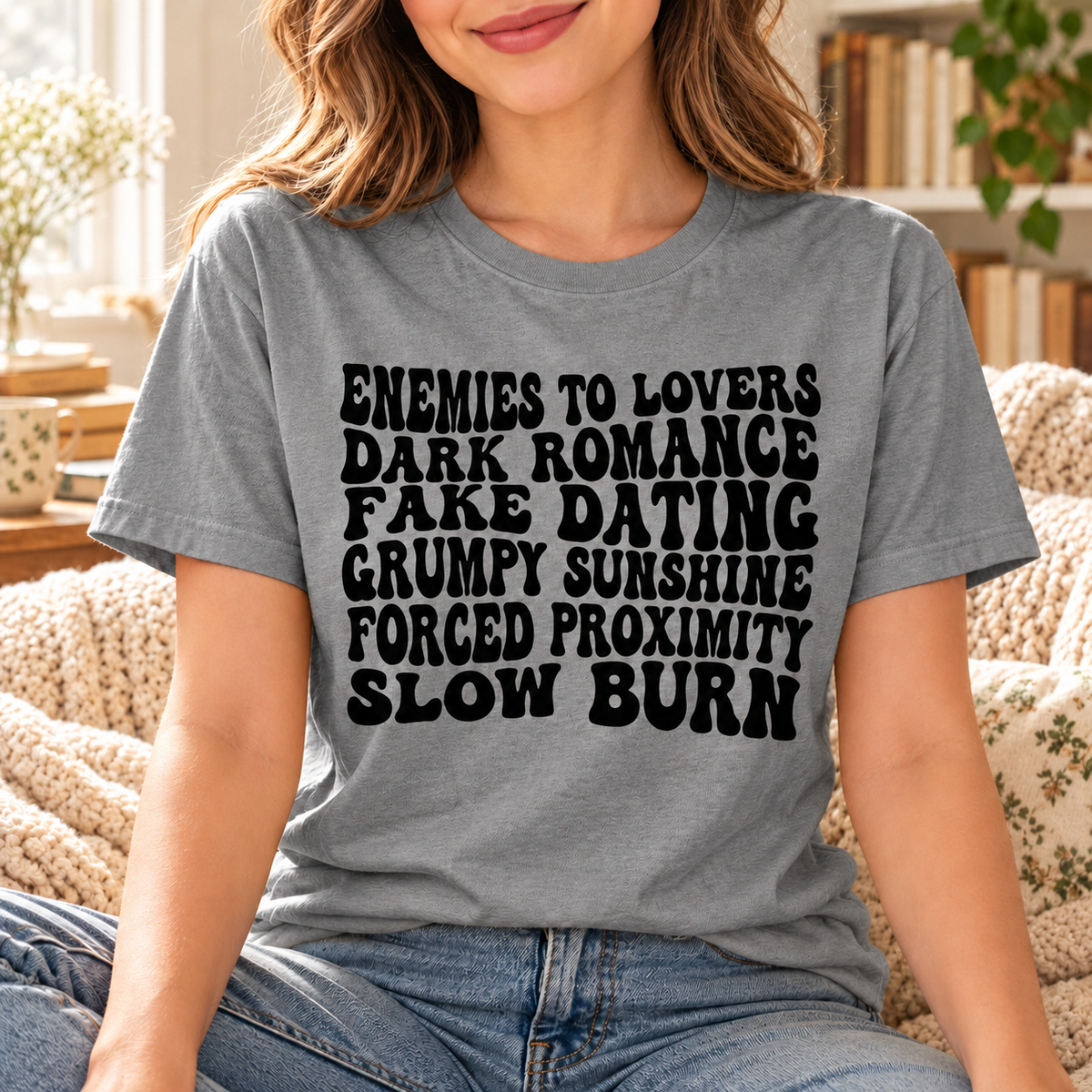 Tropes | Book Lover Graphic T-Shirt | Funny Book Buying Tee