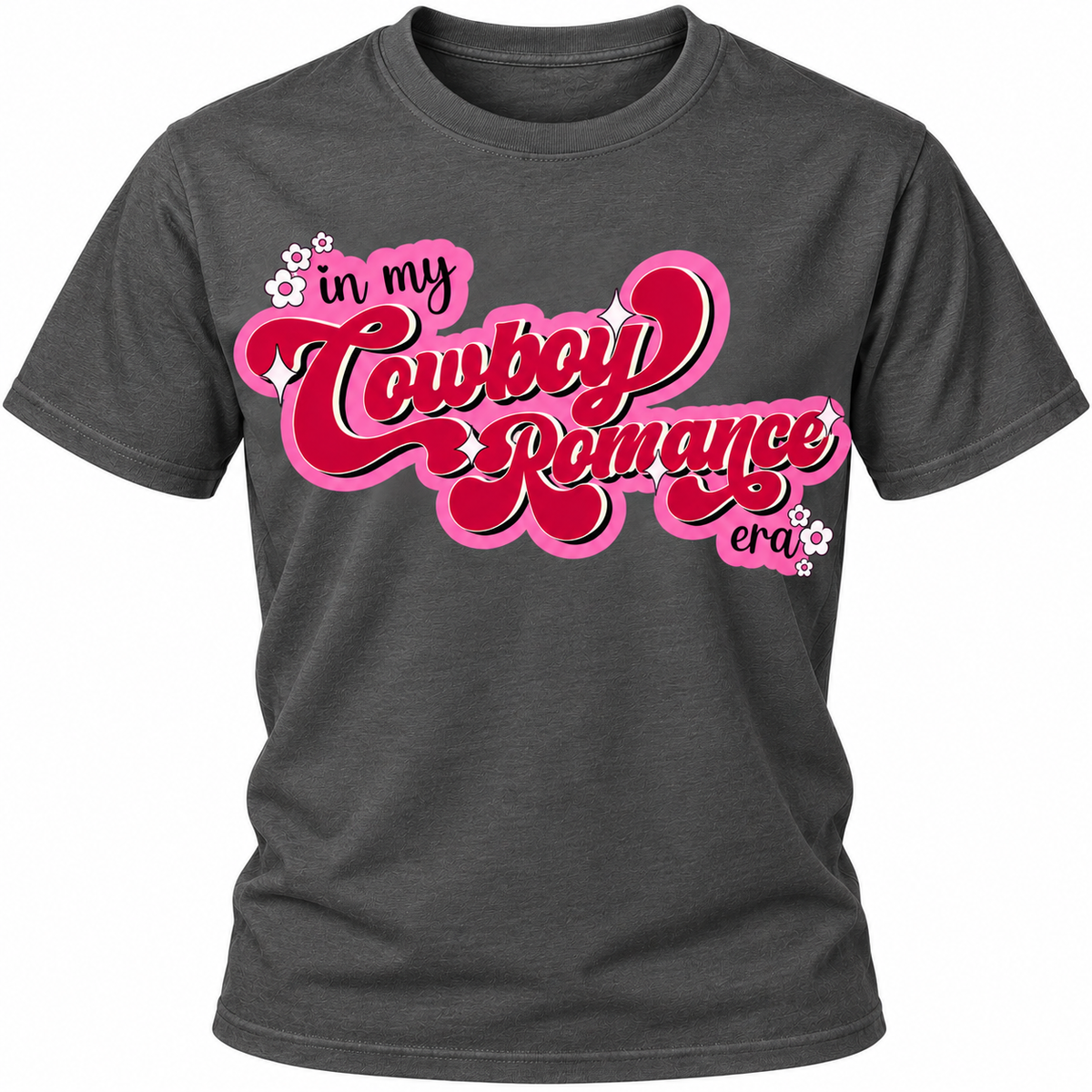 Cowboy Romance | Book Lover Graphic T-Shirt | Funny Book Buying Tee