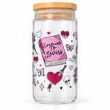 Bookish Romance Trope Cup – Clear Tumbler for Book Lovers
