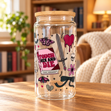 Bookish Romance Trope Cup – Clear Tumbler for Book Lovers
